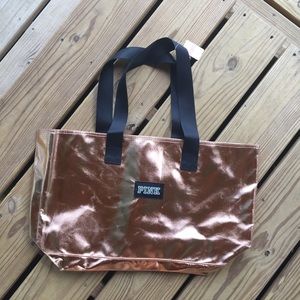 Rose gold tote bag